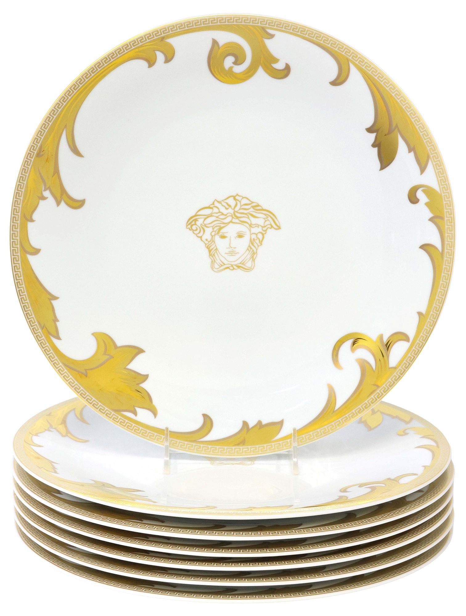 (7) VERSACE FOR ROSENTHAL 'ARABESQUE GOLD' PORCELAIN CHARGERS (1 of 3)