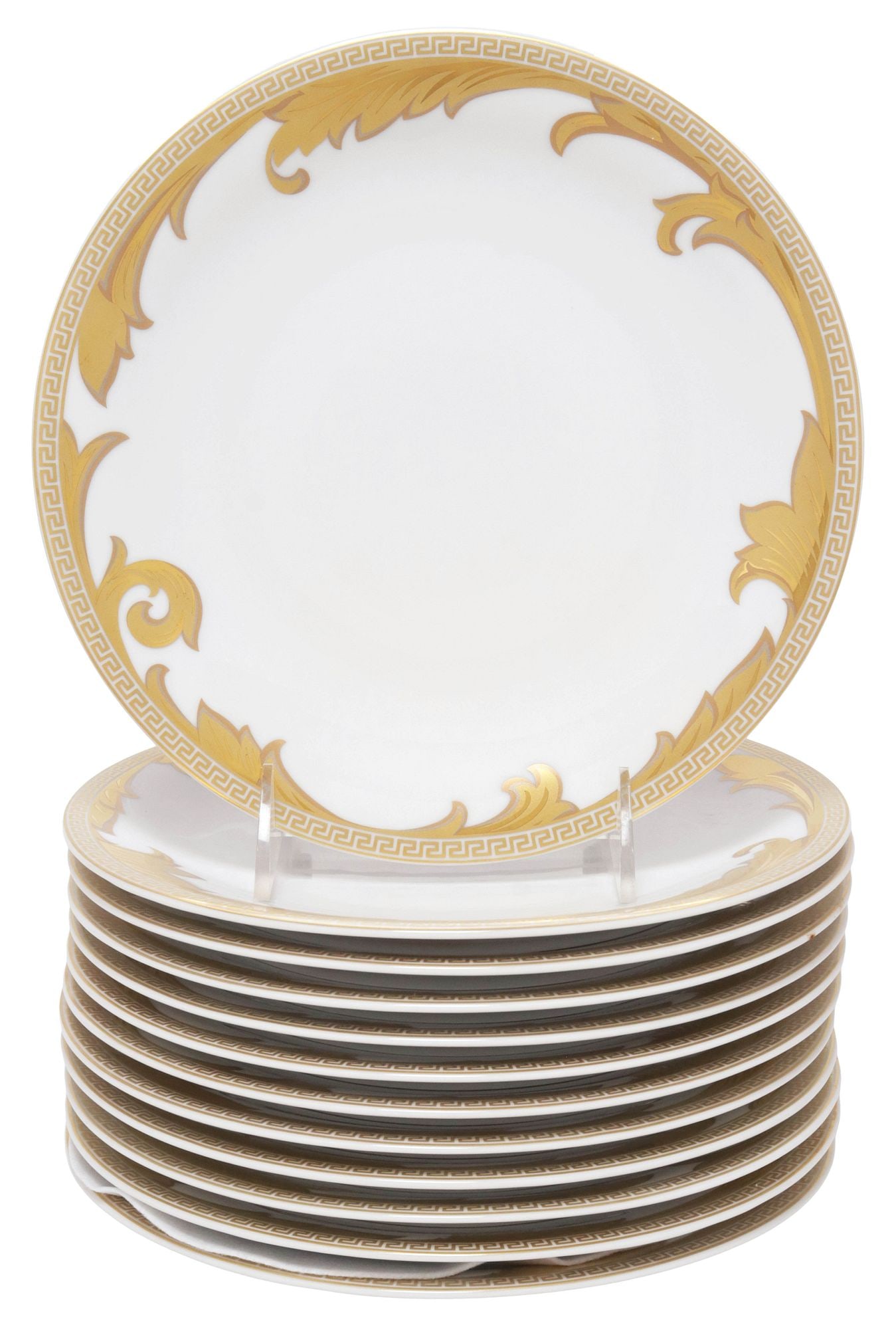 (12) VERSACE FOR ROSENTHAL 'ARABESQUE GOLD' PORCELAIN SALAD PLATES (1 of 6)