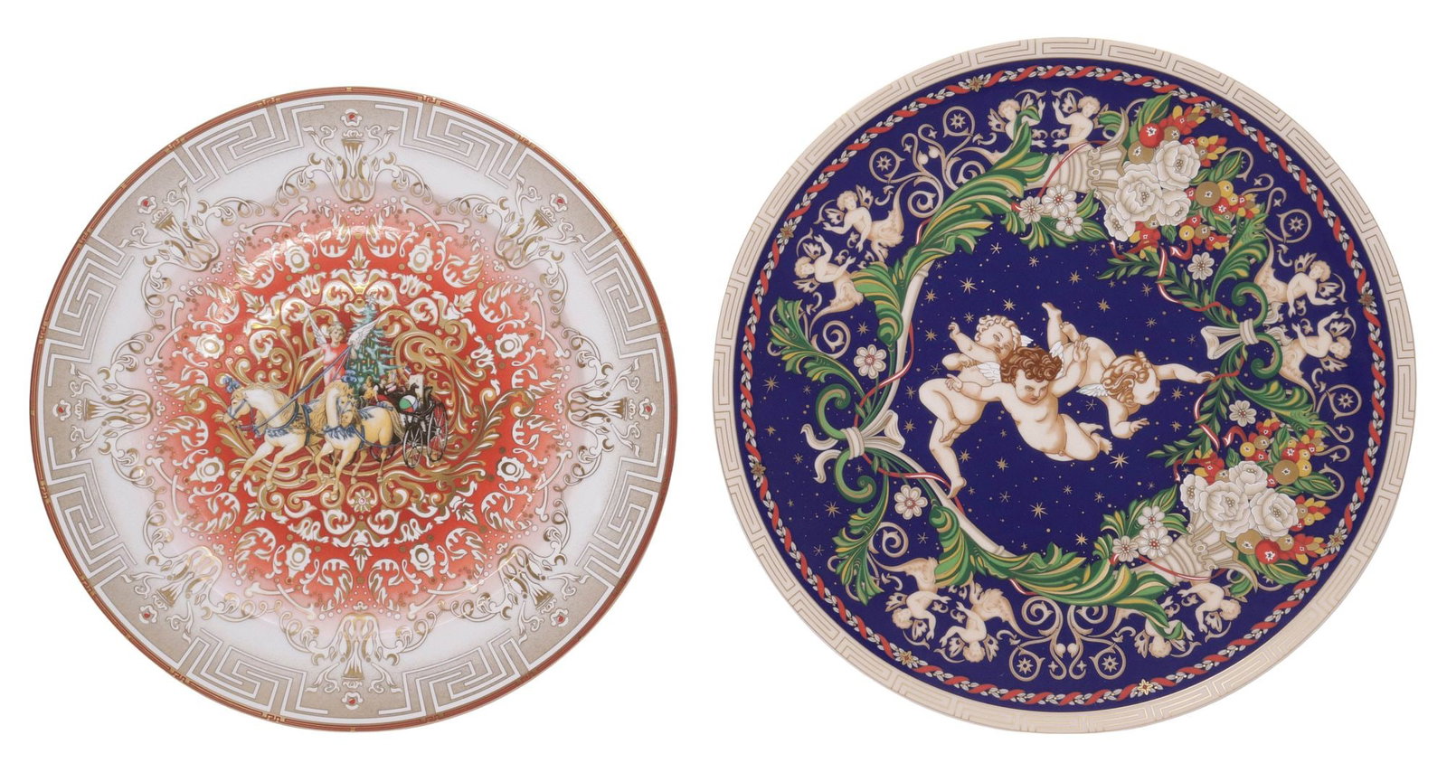 (2) VERSACE FOR ROSENTHAL LIMITED-EDITION PORCELAIN CHRISTMAS CHARGERS (1 of 8)