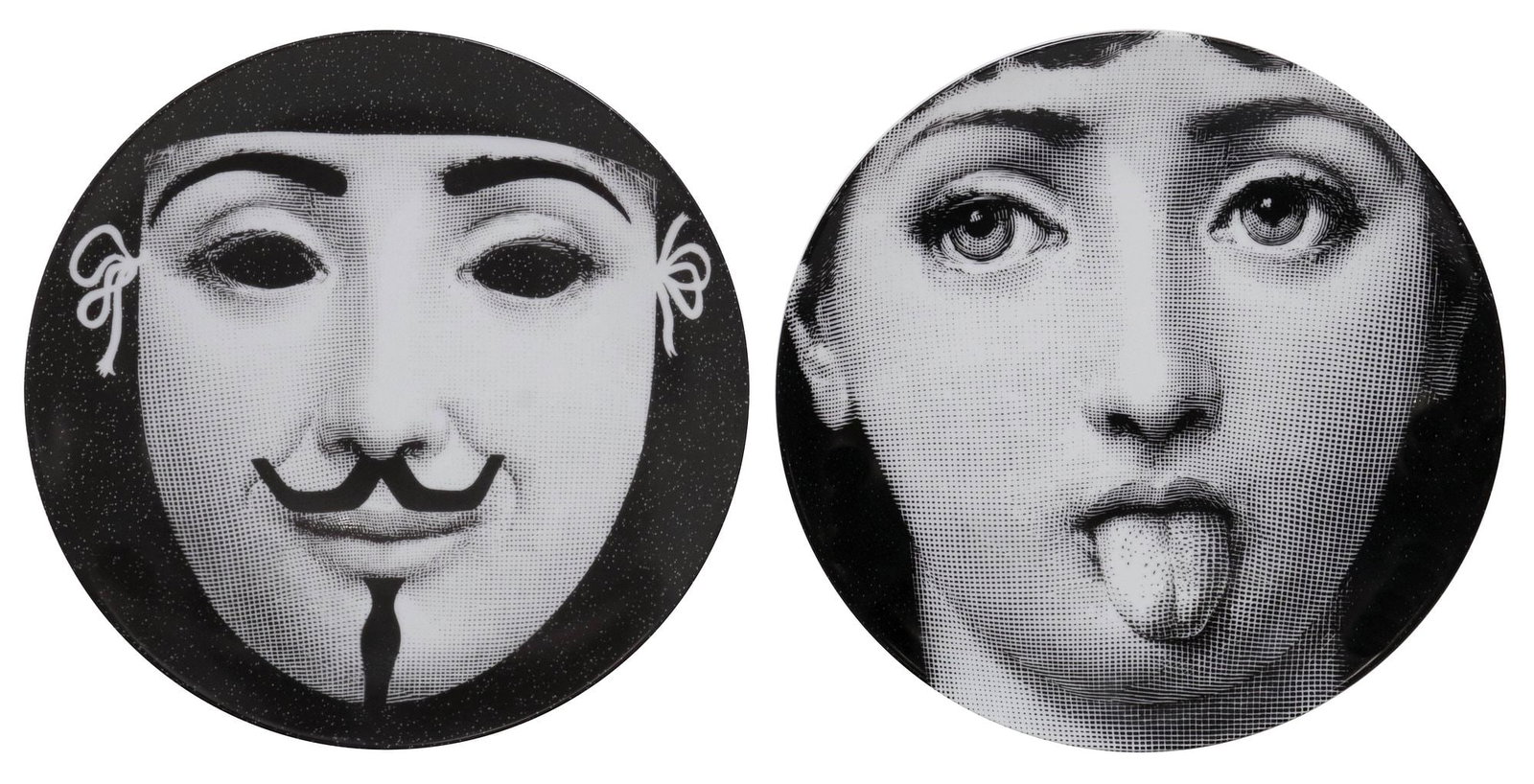 (2) PIERO FORNASETTI 'TEMA E VARIAZIONI' PORCELAIN PLATES, NO. 82 & 367 (1 of 6)