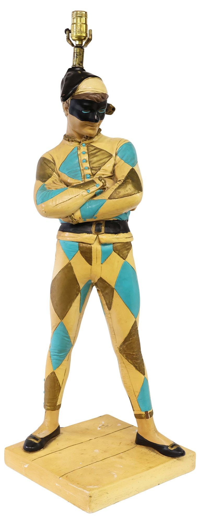 LARGE MARBRO LAMP COMPANY (ATTRIB.) HARLEQUIN TABLE LAMP, 38"H (1 of 4)