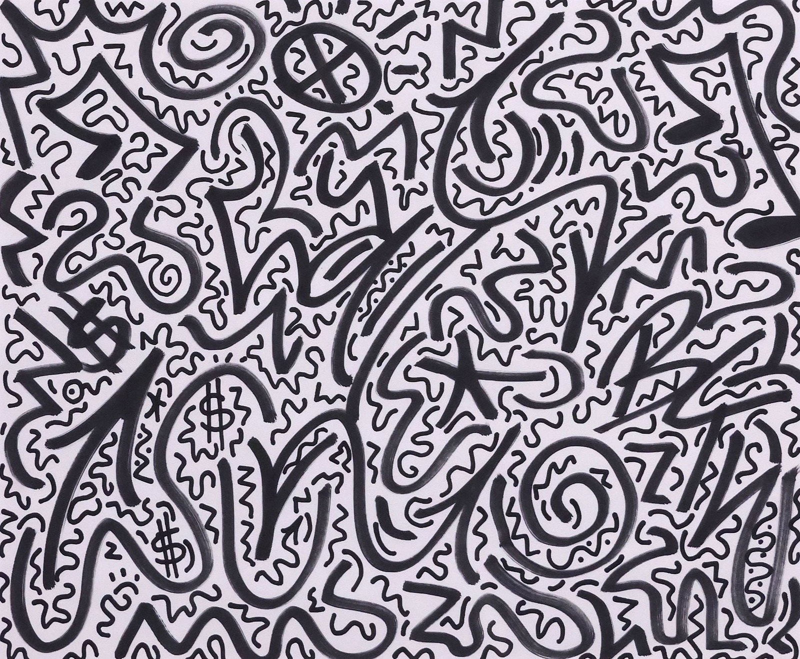 ANGEL ORTIZ LA II (ATTRIB.) GRAFFITI MARKER DRAWING, MUSIC THEORY (1 of 6)