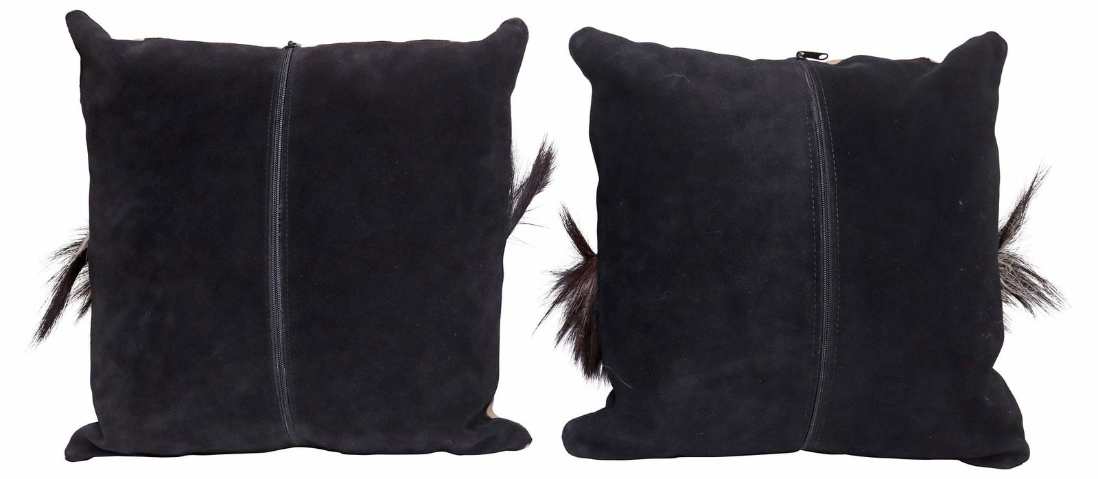 (2) CUSTOM ZEBRA HIDE / MANE THROW PILLOWS - 3