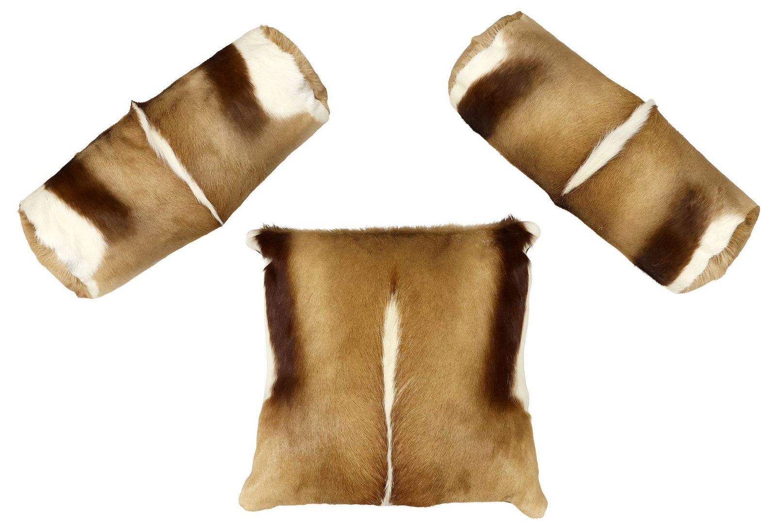 (3) CUSTOM SPRINGBOK ANTELOPE HIDE THROW PILLOWS (1 of 2)