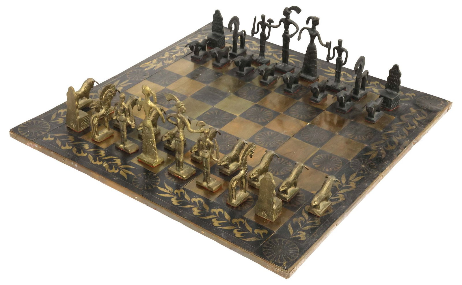 (35) CHRISTOFORUS SKLAVENITIS (ATTRIB.) 'MINOAN' GREEK STYLE CHESS SET (1 of 10)