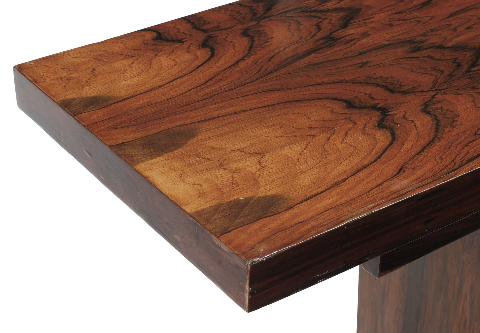 ART DECO STYLE RECTANGULAR FIGURED WOOD CONSOLE TABLE - 4