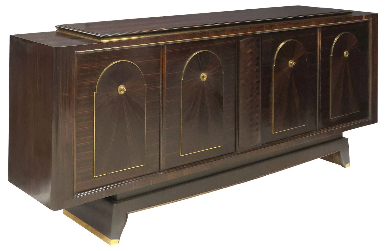 ANDRE BOYER (ATTRIB.) FRENCH ART DECO PERIOD MATCHED VENEER SIDEBOARD (1 of 5)