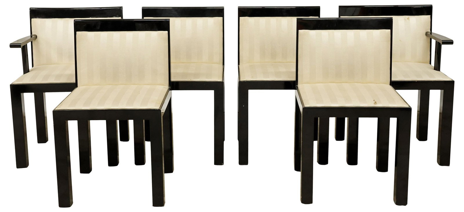 (6) ALDO ROSSI & LUCA MEDA FOR MOLTENI (ATTRIB.) 'TEATRO' LACQUERED DINING CHAIRS (1 of 3)
