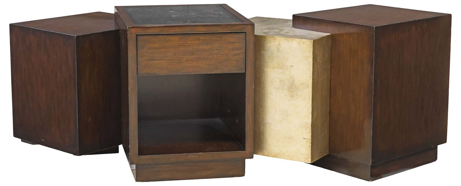 CONTEMPORARY MARGE CARSON MARBLE-INSET & PARCEL-GILT END TABLE (1 of 7)