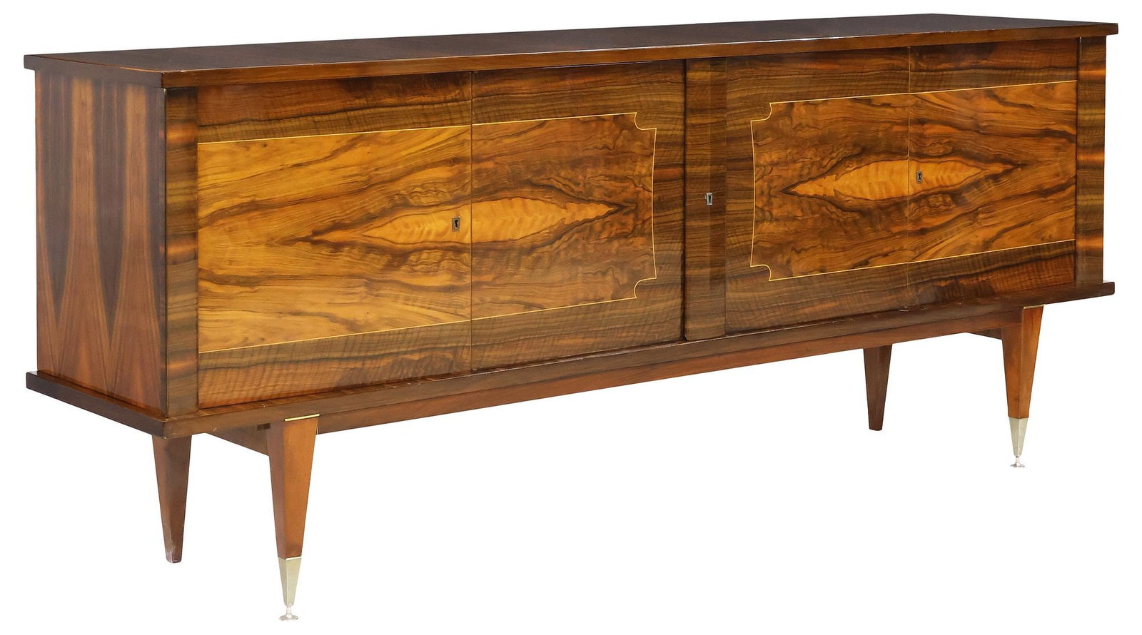 FRENCH MID-CENTURY MODERN LACQUERED EXOTIC VENEER SIDEBOARD (1 of 7)