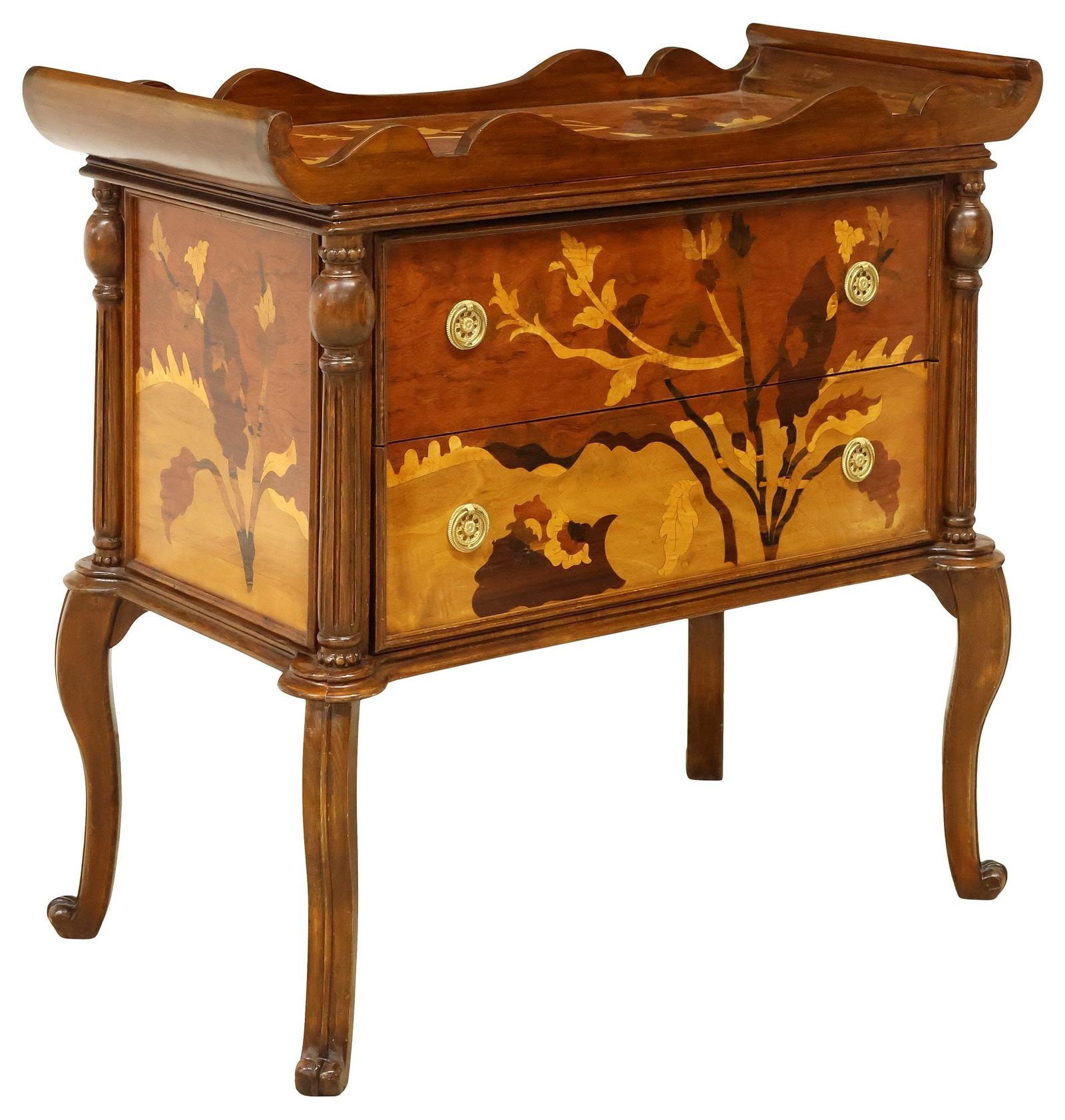 FINE FRENCH NANCY SCHOOL ART NOUVEAU MARQUETRY COMMODE (1 of 5)