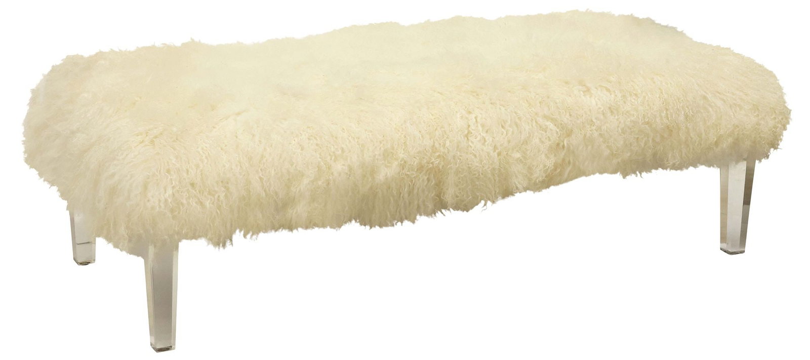 CONTEMPORARY MITCHELL GOLD & BOB WILLIAMS MONGOLIAN SHEEPSKIN BENCH (1 of 5)