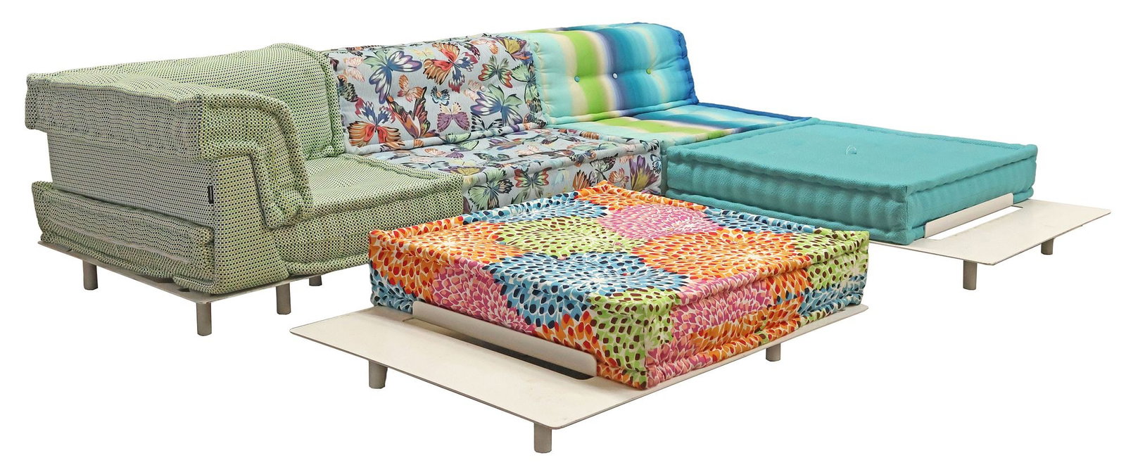 (12PCS) MISSONI HOME FOR ROCHE BOBOIS 'MAH JONG' MODULAR OUTDOOR PATIO SOFA (1 of 11)