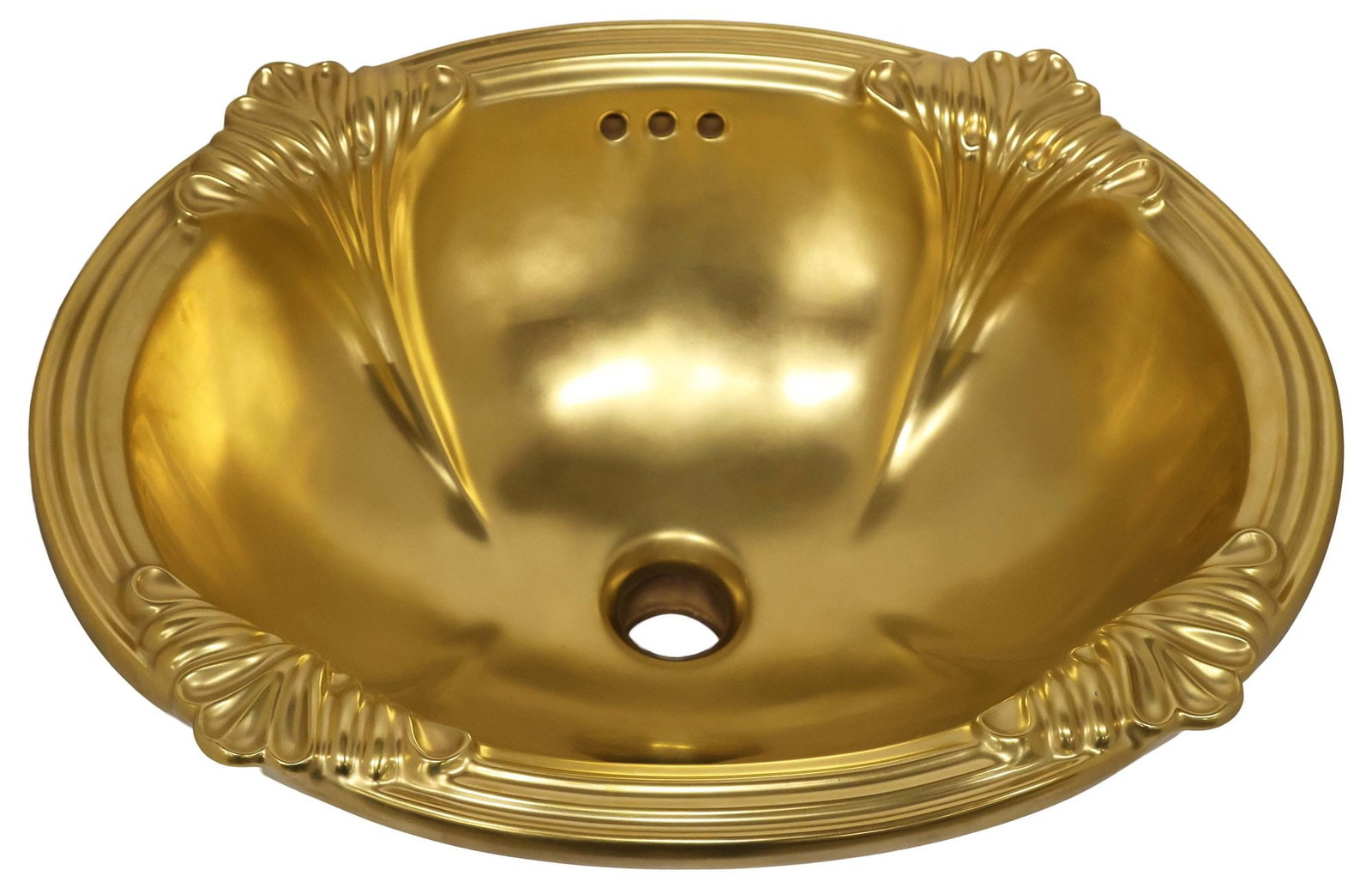 DESIGNER SHERLE WAGNER GOLD CERAMIC BATHROOM SINK (1 of 7)