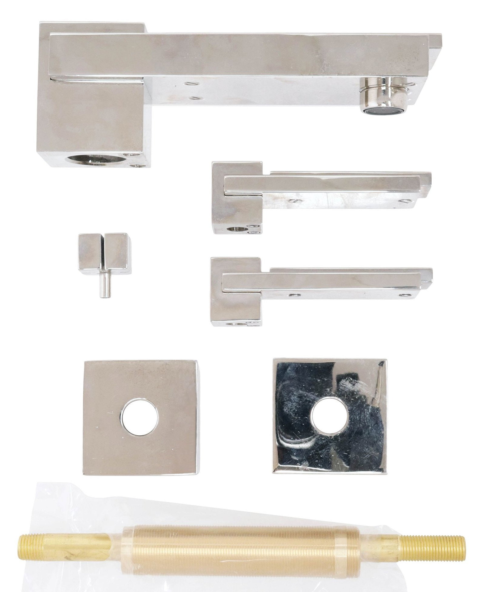 (LOT) DESIGNER SHERLE WAGNER MODERN BATHROOM LEVER FAUCET SET (1 of 1)