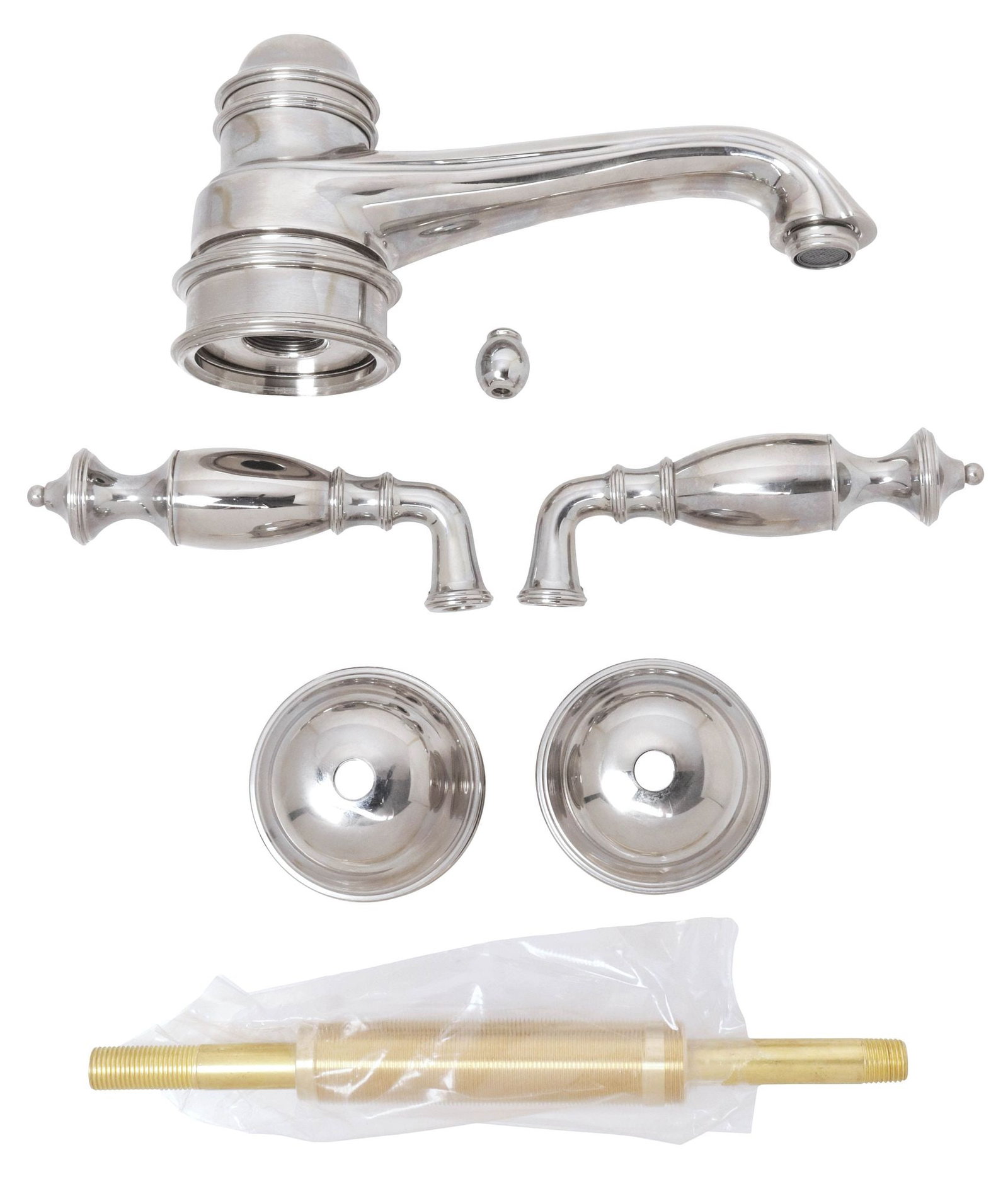 (LOT) DESIGNER SHERLE WAGNER MODERN BATHROOM LEVER FAUCET SET (1 of 2)