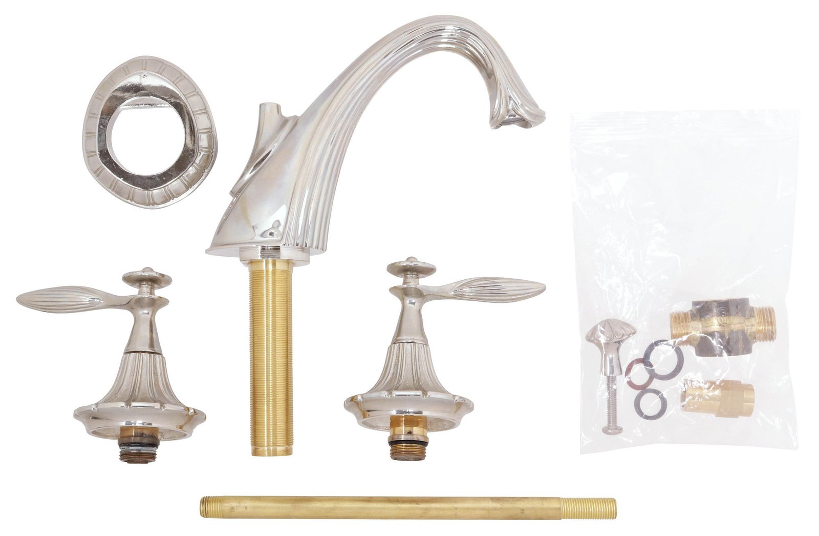 (LOT) DESIGNER SHERLE WAGNER (ATTRIB.) MODERN BATHROOM LEVER FAUCET SET (1 of 2)