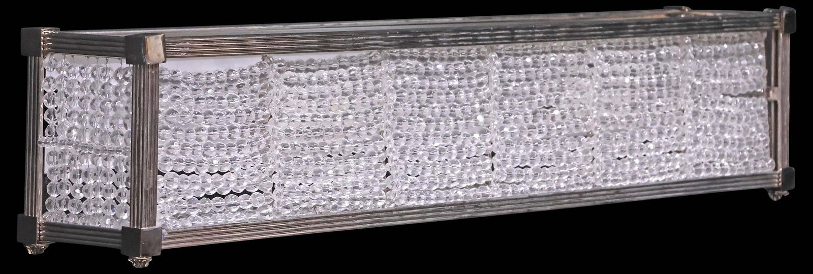 DESIGNER SHERLE WAGNER REEDED WITH ROSETTE CRYSTAL BEADED PANEL LIGHT (1 of 7)