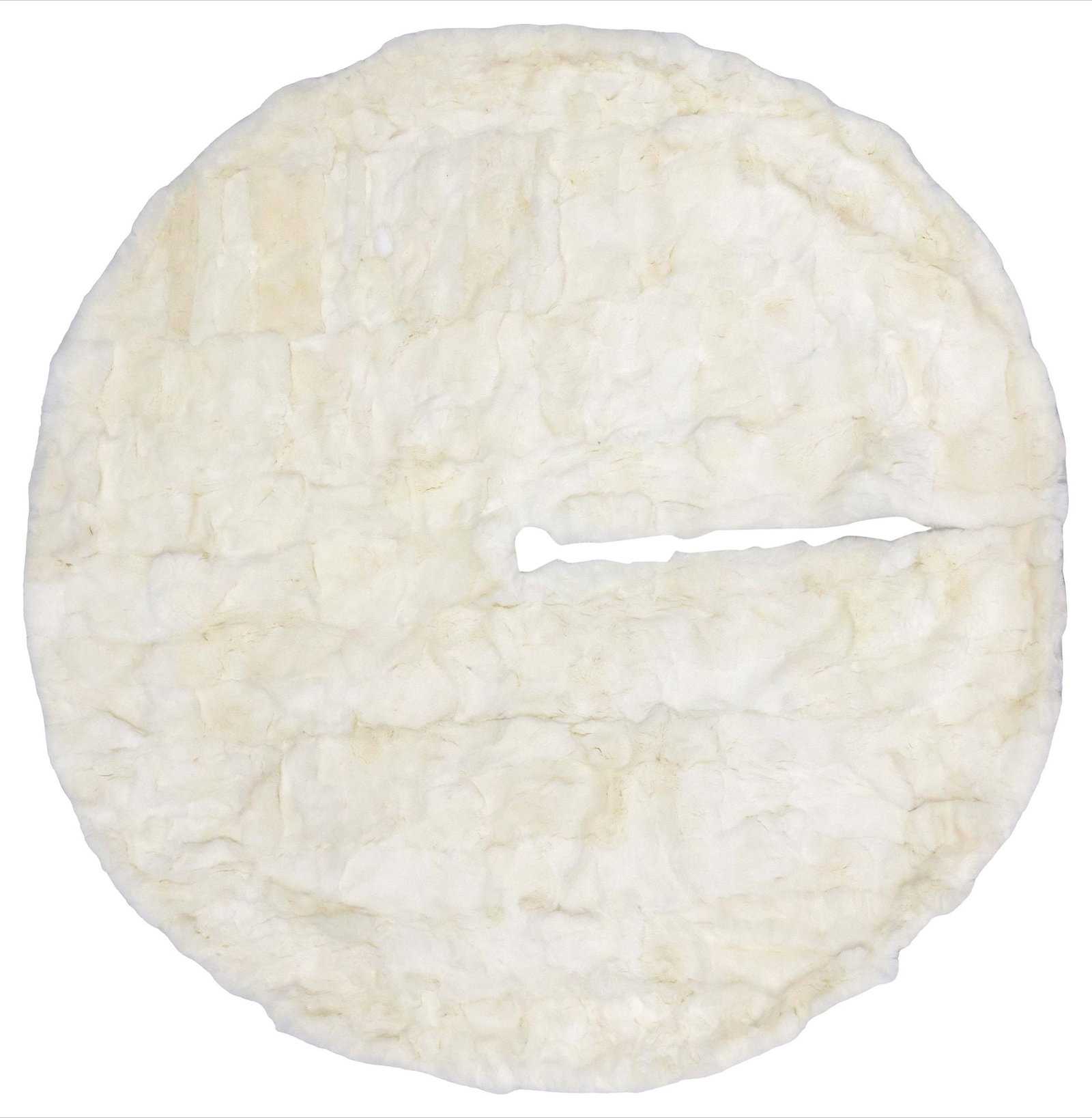 DESIGNER SKANDINAVIK SHEARED RABBIT FUR TREE SKIRT, NEW WITH TAG (1 of 4)