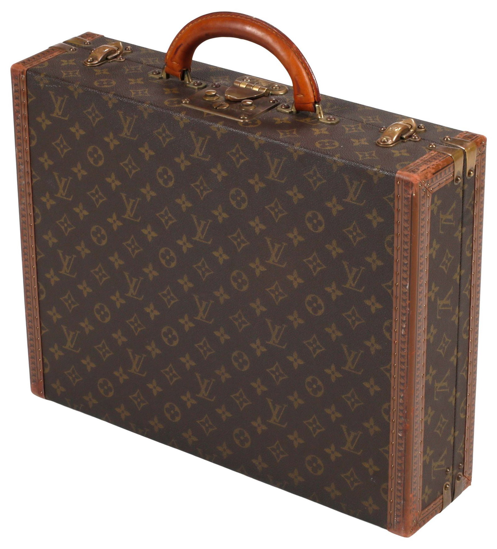 VINTAGE LOUIS VUITTON MONOGRAM CANVAS HARD-SIDED BRIEFCASE (1 of 7)