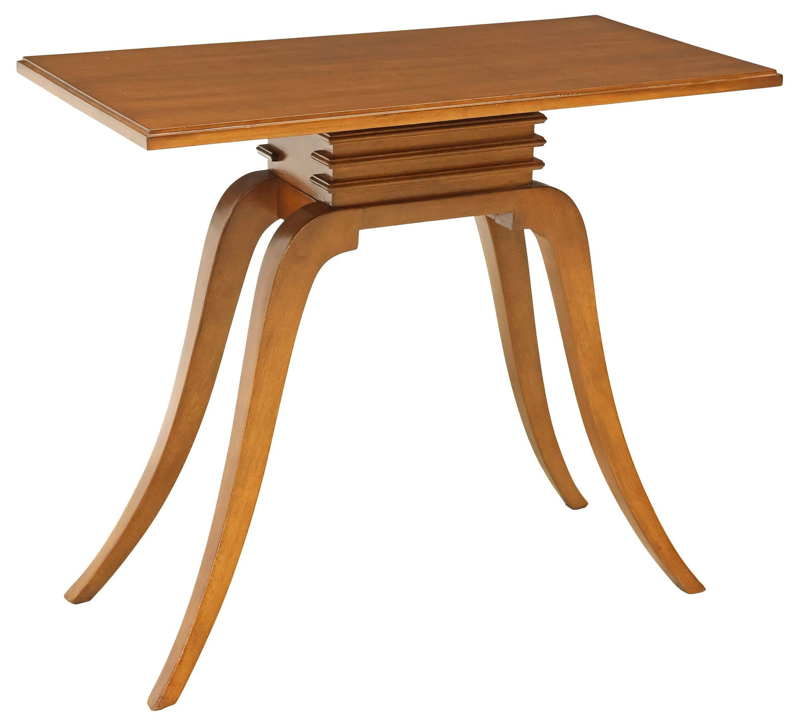 PAUL FRANKL (ATTRIB) FOR BROWN-SALTMAN MAHOGANY 'BELL' SIDE TABLE (1 of 4)