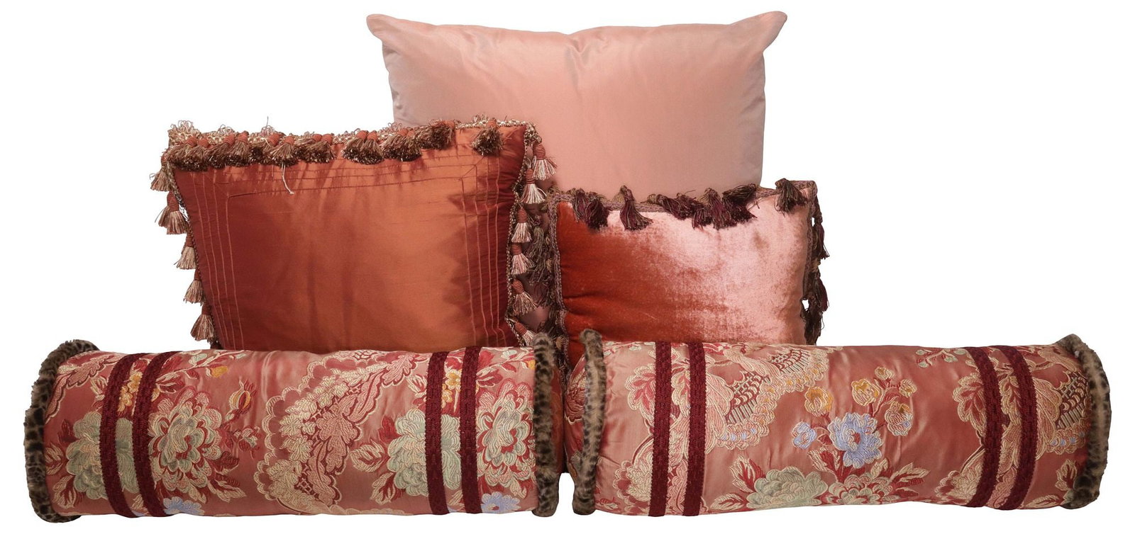 (5) DECORATIVE THROW & LUMBAR PILLOWS, 4 DOWN-FILLED (1 of 7)