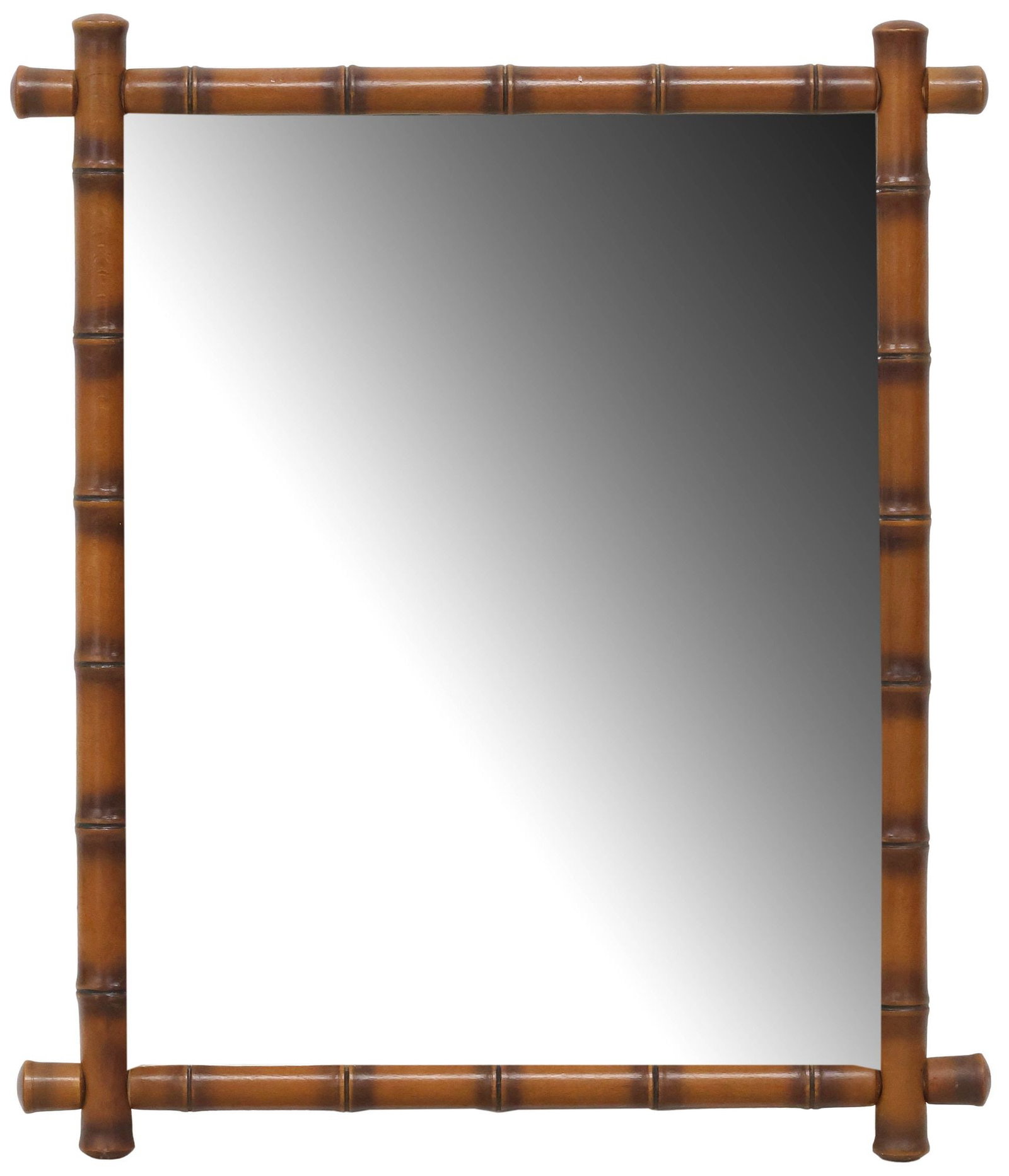 FRENCH FAUX BAMBOO TURNED WALL MIRROR (1 of 3)