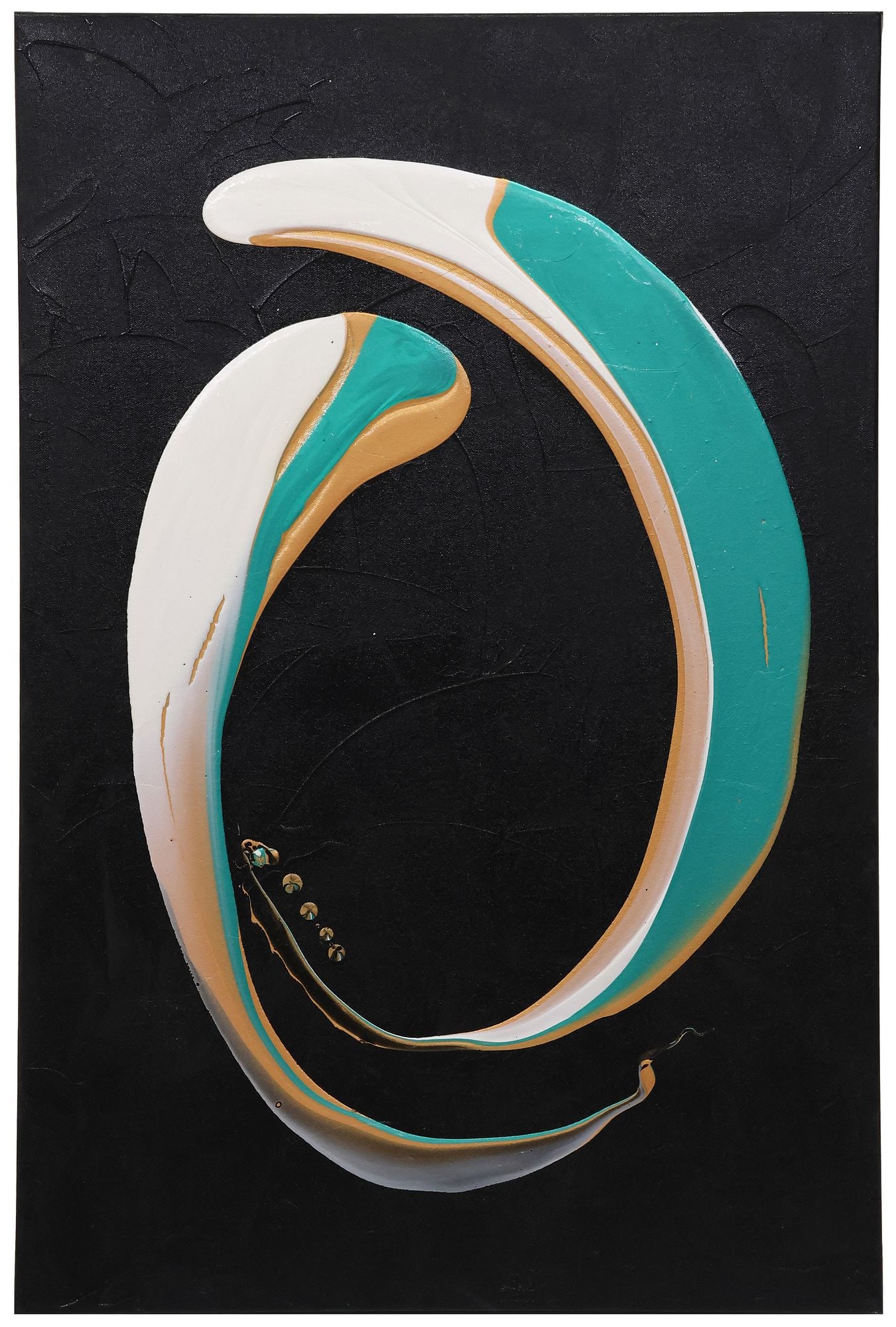 PETRONELLA GREER (B. 1945) PAINTING, 'SOVEREIGN CURVE,' 36" X 24" (1 of 4)