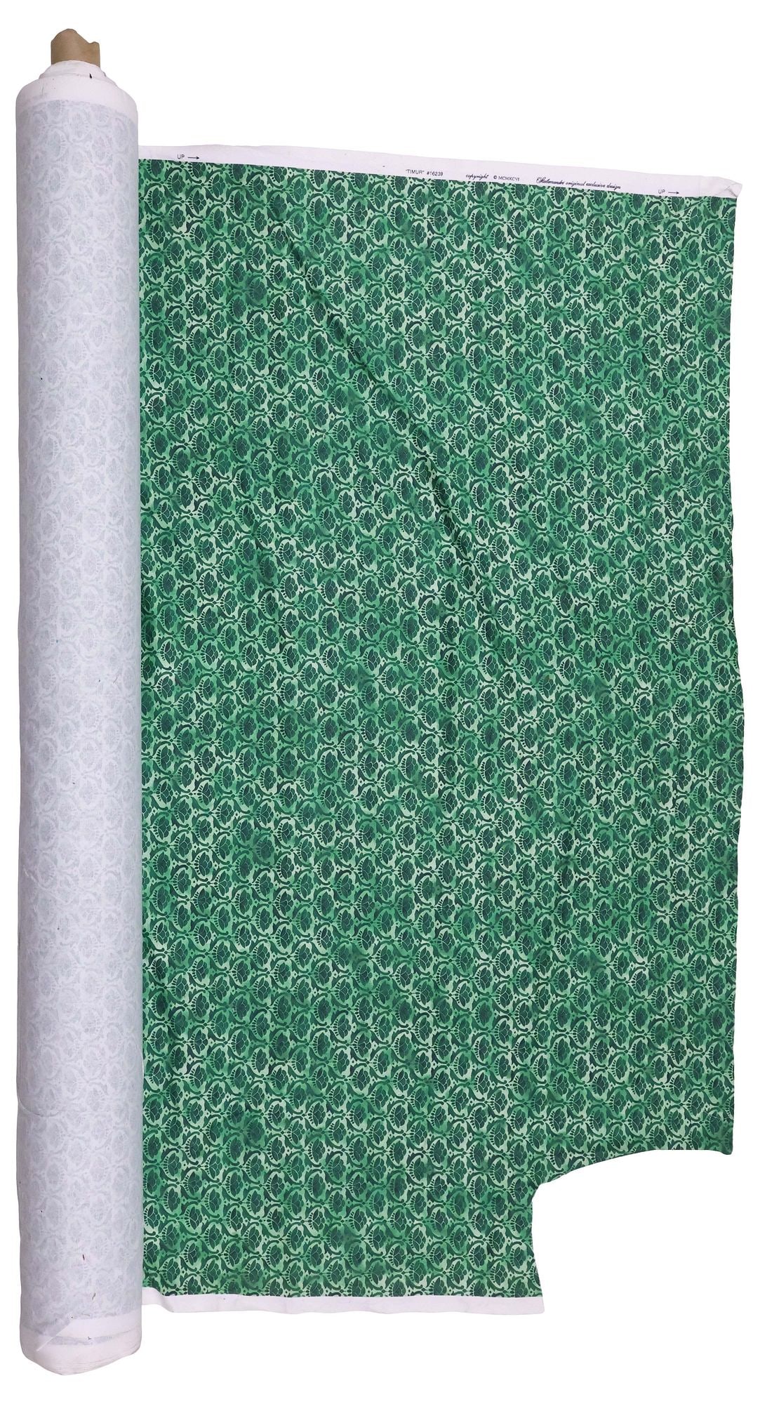 DESIGNER SCALAMANDRE 'TIMUR' PRINTED COTTON UPHOLSTERY FABRIC BOLT (1 of 5)