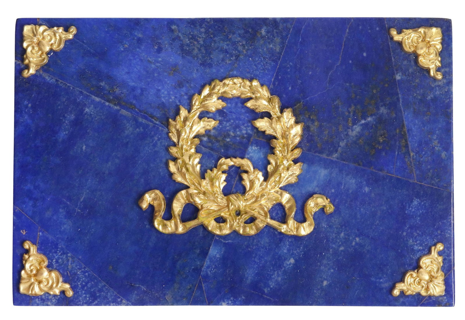 EMPIRE STYLE ORMOLU-MOUNTED LAPIS LAZULI TABLE BOX - 4