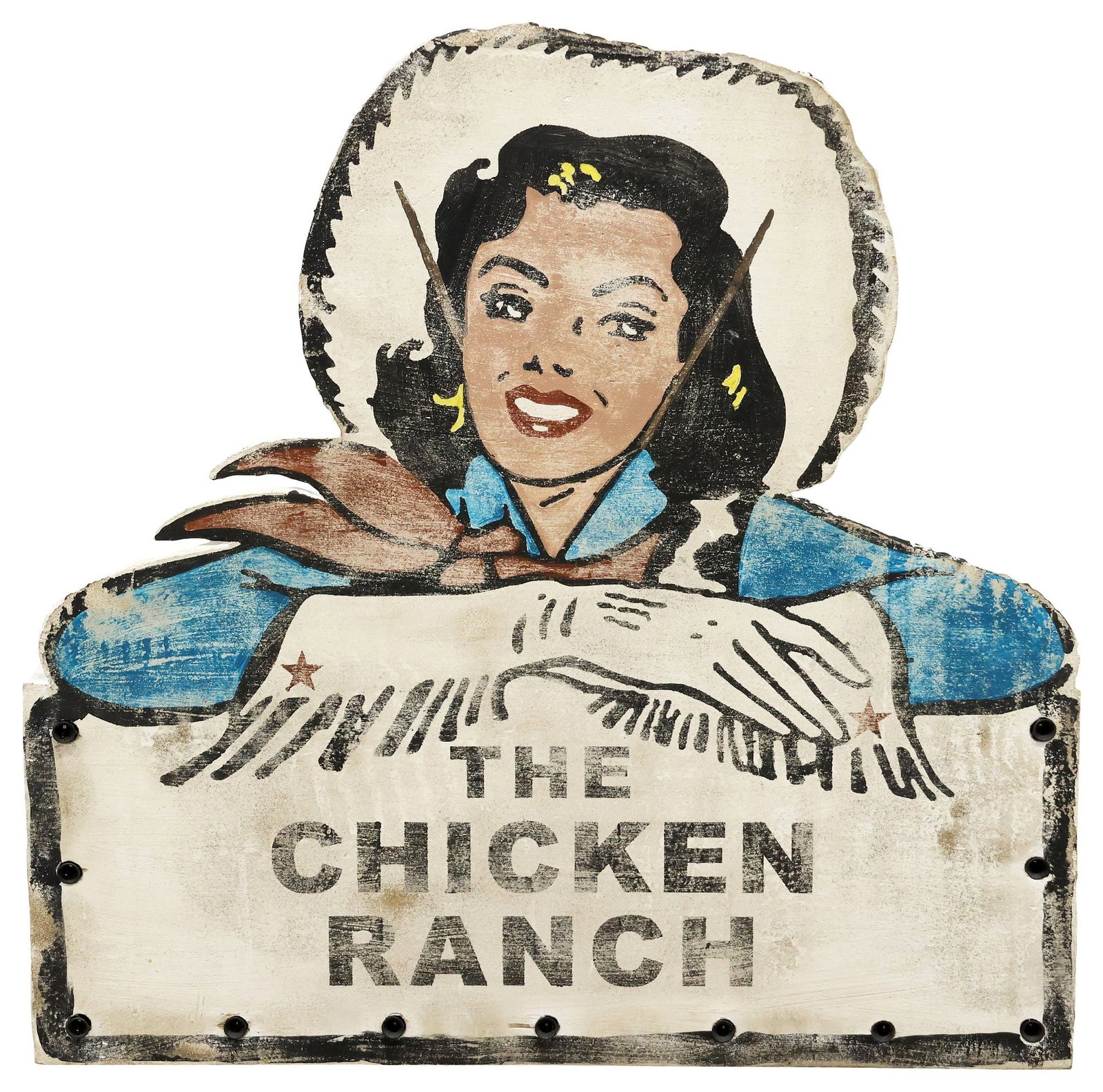 ILLUMINATED MARQUEE SIGN 'THE CHICKEN RANCH' (1 of 4)