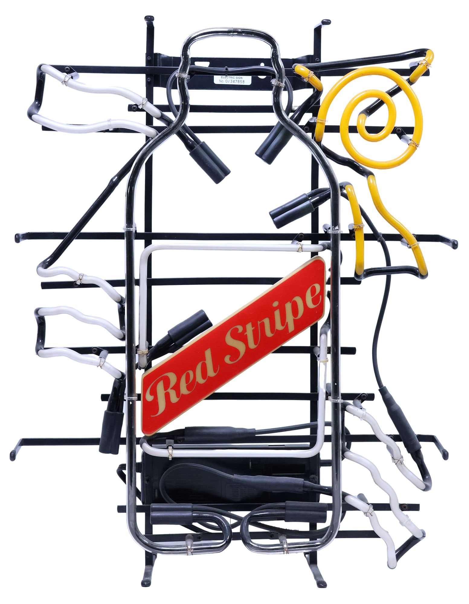 VINTAGE RED STRIPE BEER NEON BAR SIGN (1 of 4)