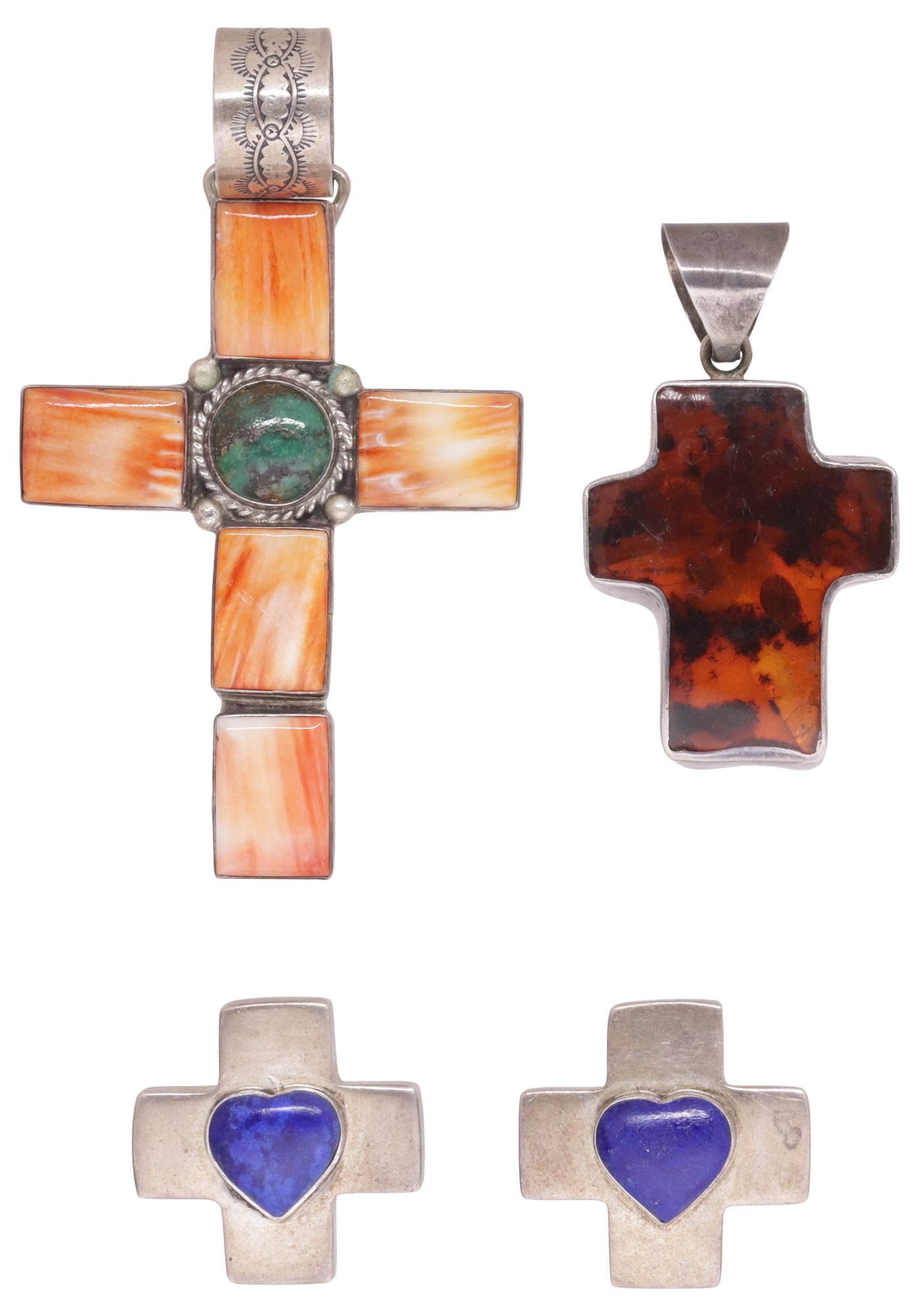 (3) NATIVE AMERICAN & SOUTHWEST STYLE CROSS-FORM JEWELRY (1 of 4)
