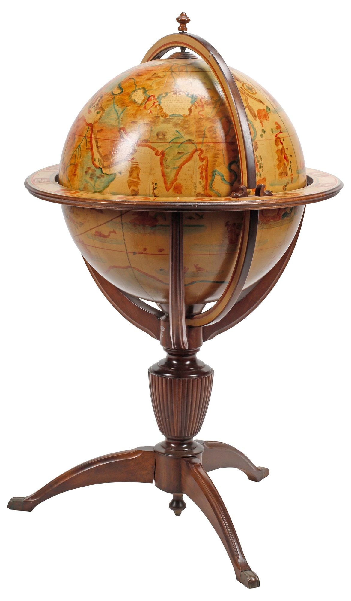 ITALIAN ZOFFOLI REGENCY STYLE GLOBE-FORM BAR CABINET (1 of 9)