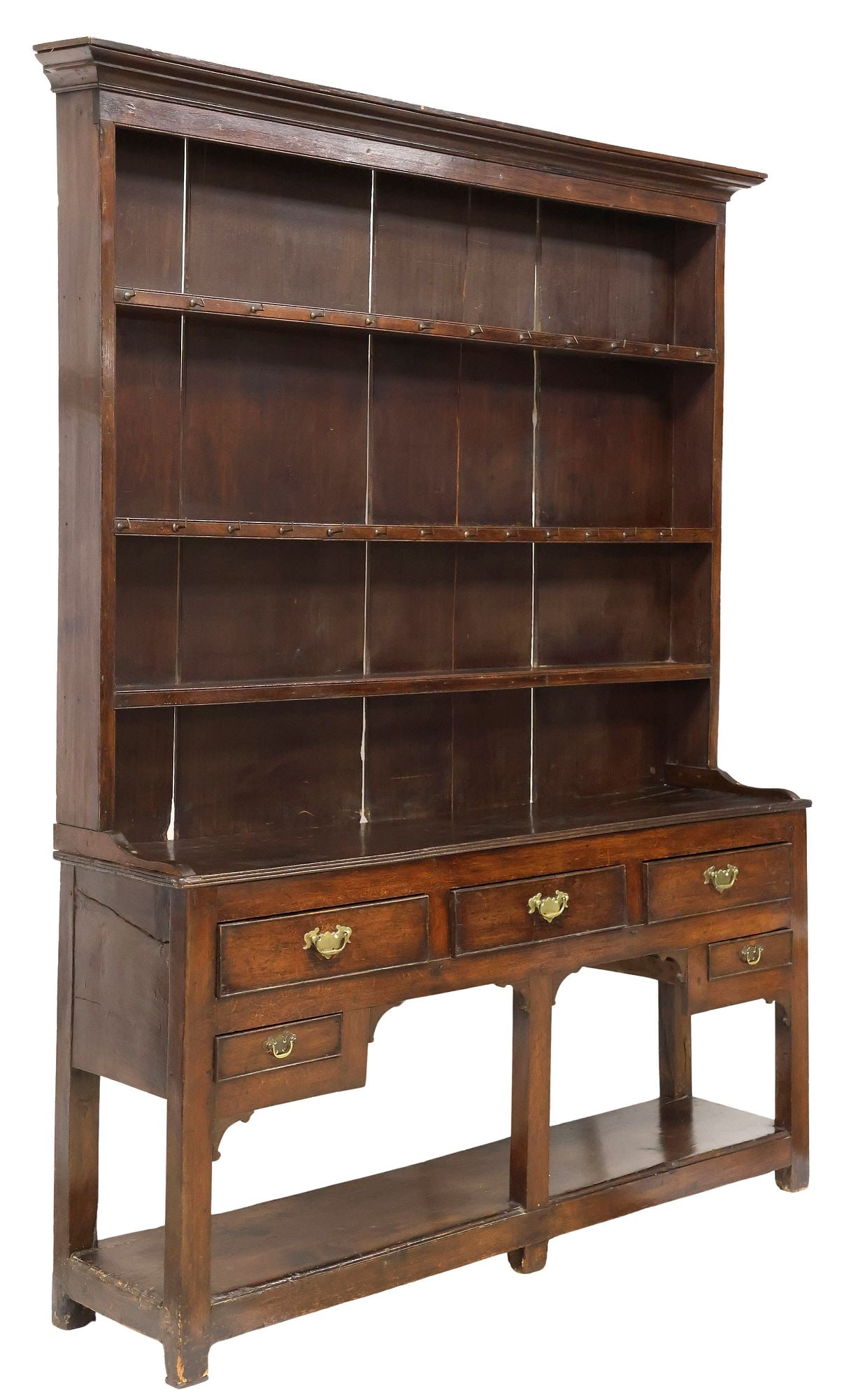 ENGLISH GEORGIAN PERIOD OAK WELSH DRESSER (1 of 6)