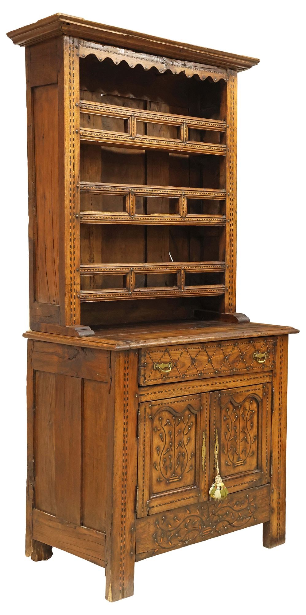 FRENCH PROVINCIAL PARQUETRY & OAK VAISSELIER / KITCHEN DRESSER (1 of 6)