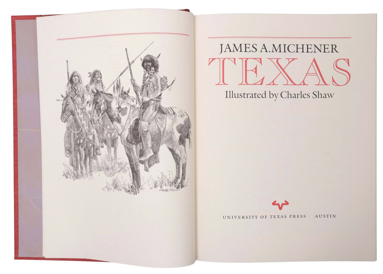 (2) UNIVERSITY OF TEXAS PRESS BOOKS: 'TEXAS' BY JAMES A. MICHENER (1 of 9)
