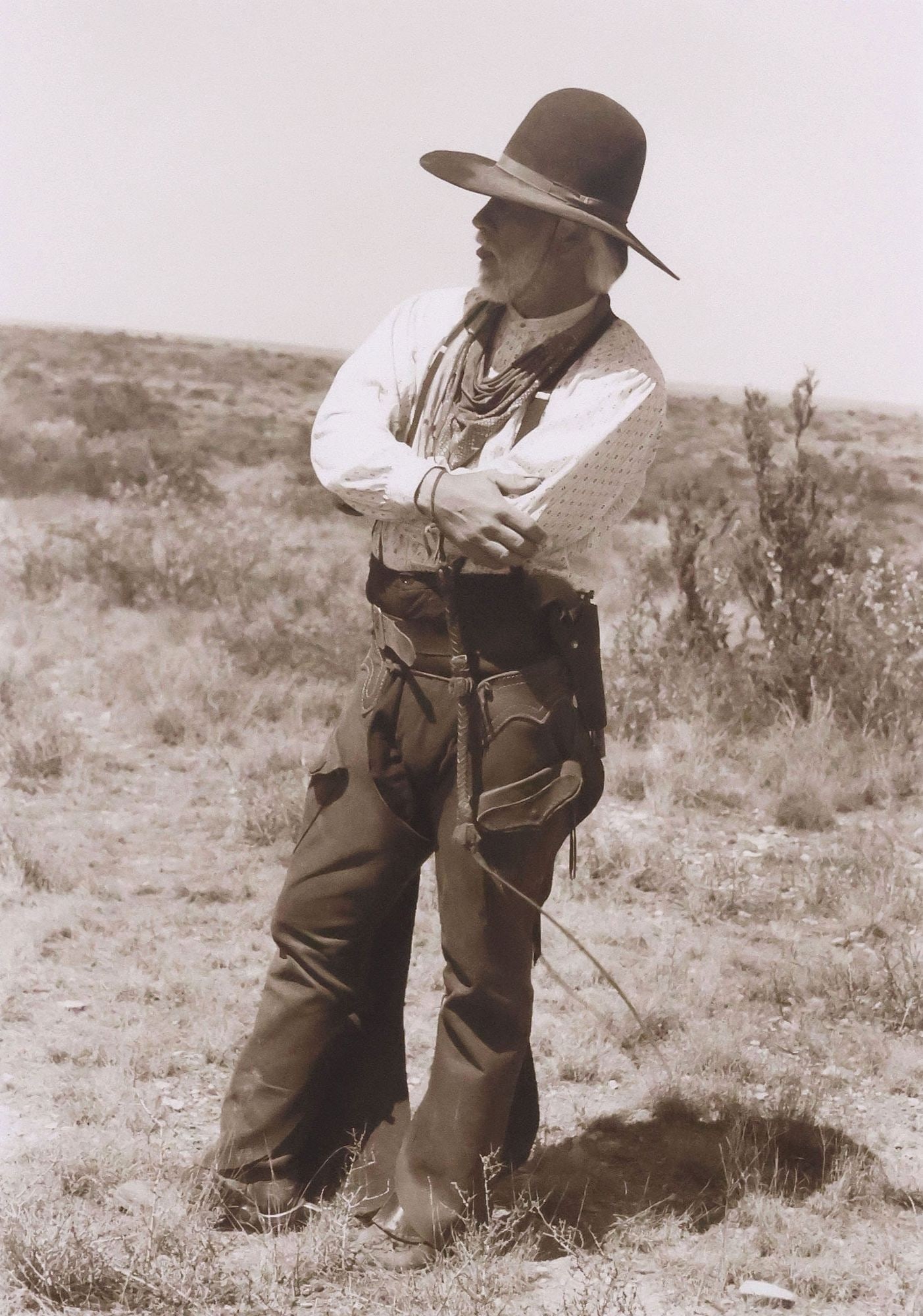 BILL WITTLIFF (1940-2019) DOUBLE-SIGNED TONED GELATIN SILVER PRINT, 'CALL' (1 of 5)