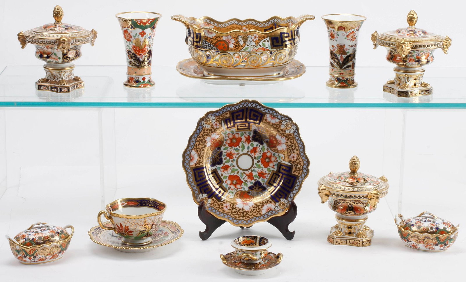 (14) COLLECTION OF ENGLISH IMARI PALETTE PORCELAIN TABLEWARE (1 of 10)