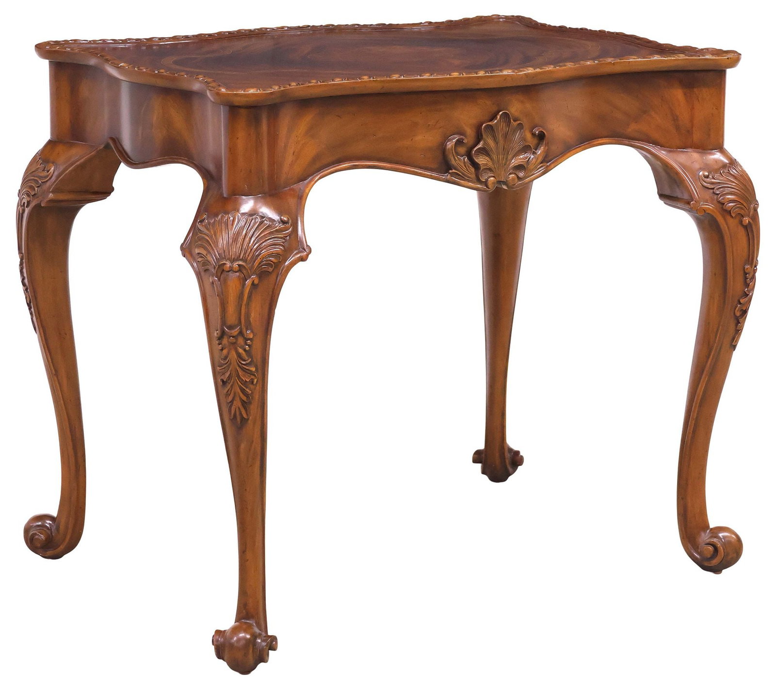 MAITLAND-SMITH INLAID MAHOGANY & BURLWOOD TEA / SIDE TABLE (1 of 5)