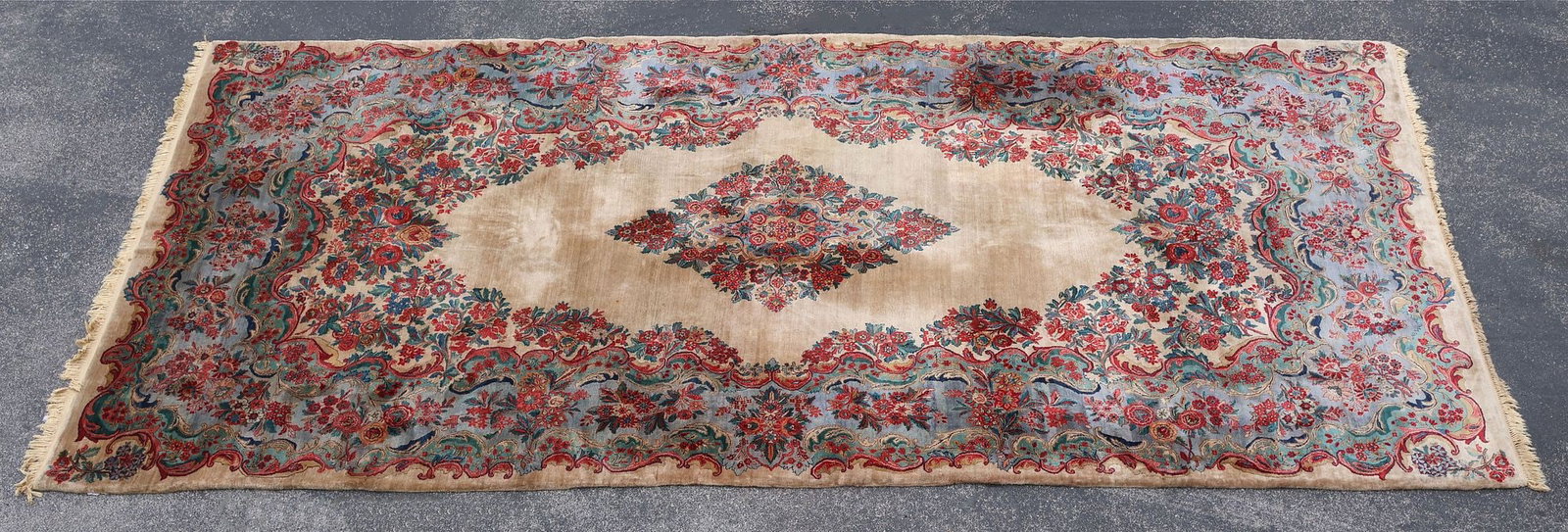 LARGE ESTATE KERMAN HAND-TIED RUG, 21'5" X 10'2" (1 of 4)