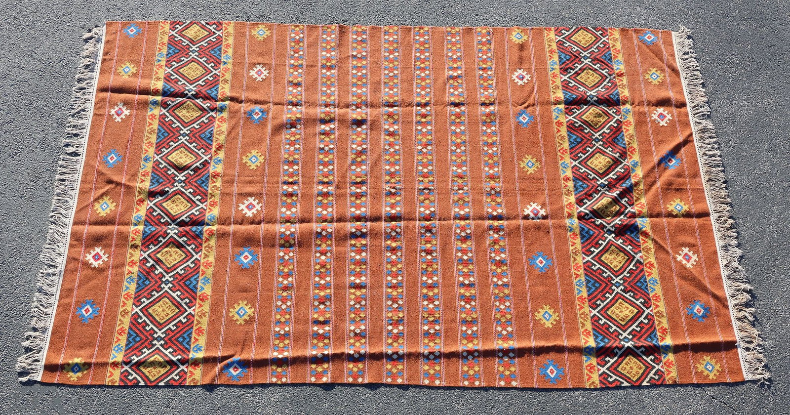 ESTATE FLATWOVEN KILIM RUG, 9'7" X 6'5" (1 of 3)
