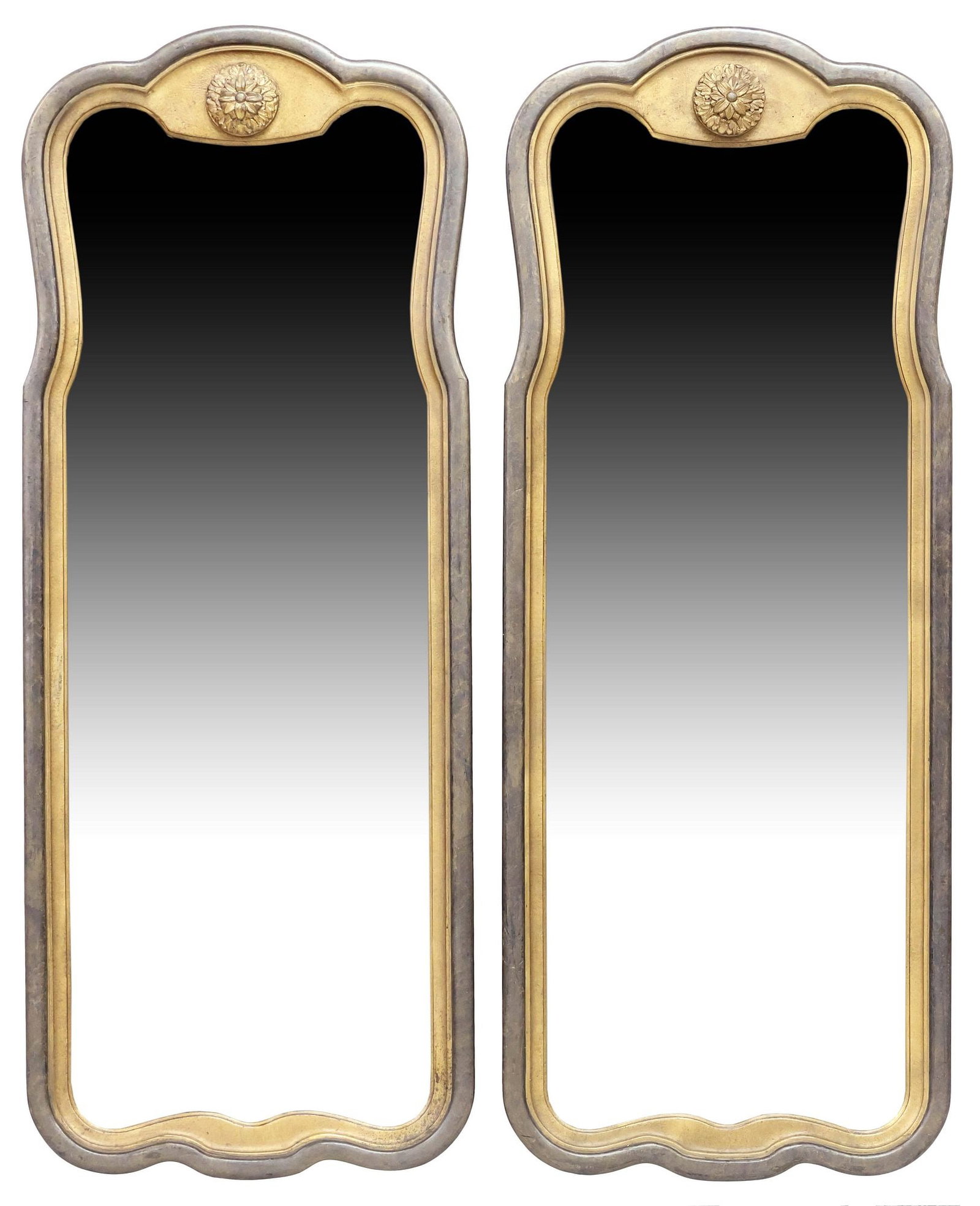 (2) CAROLINA MIRROR COMPANY GILT-PAINTED WALL MIRRORS, 48.5"H (1 of 4)