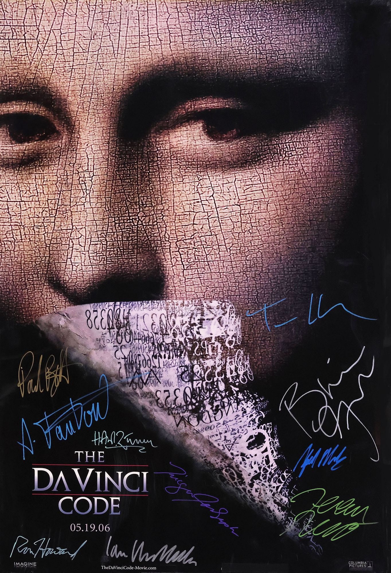 FRAMED 'THE DA VINCI CODE' AUTOGRAPHED MOVIE POSTER WITH COA (1 of 8)