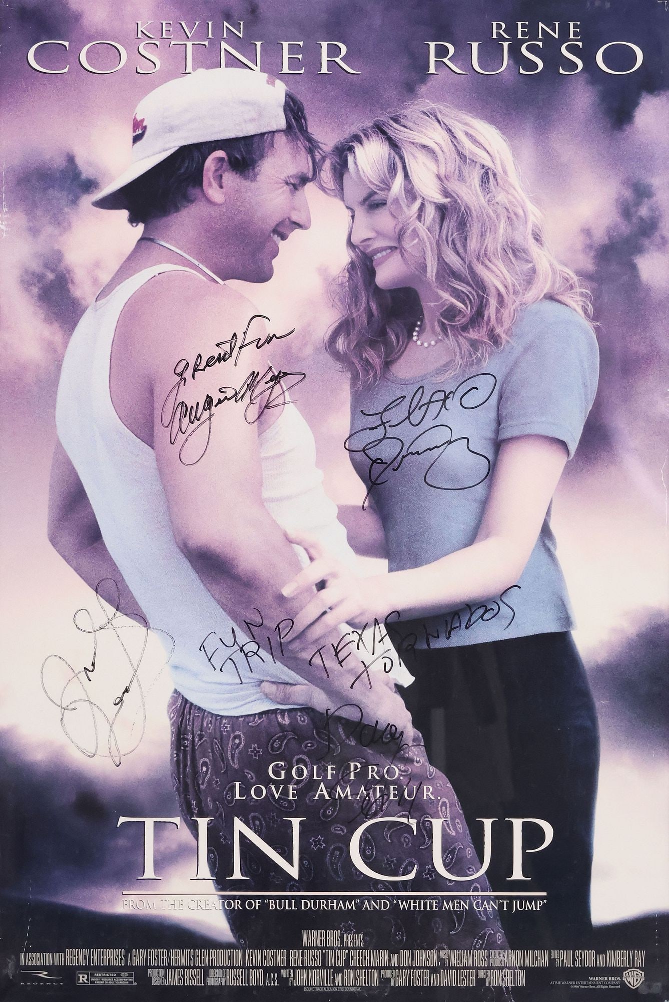 FRAMED 'TIN CUP' AUTOGRAPHED MOVIE POSTER (1 of 6)