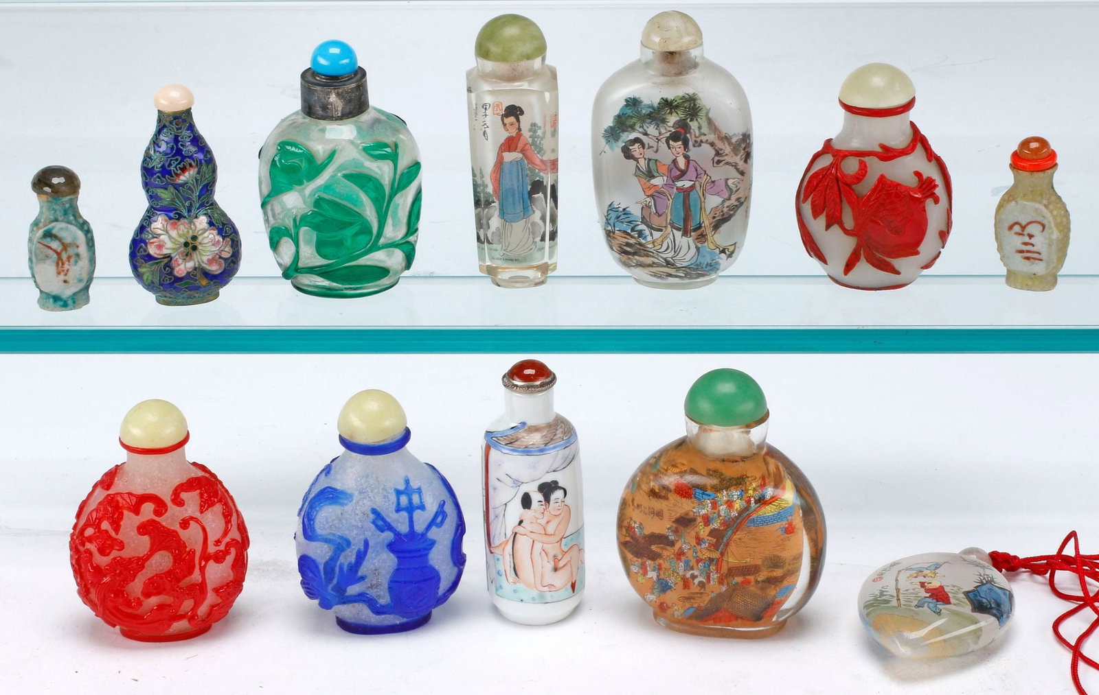 (12) CHINESE SNUFF BOTTLES (1 of 5)
