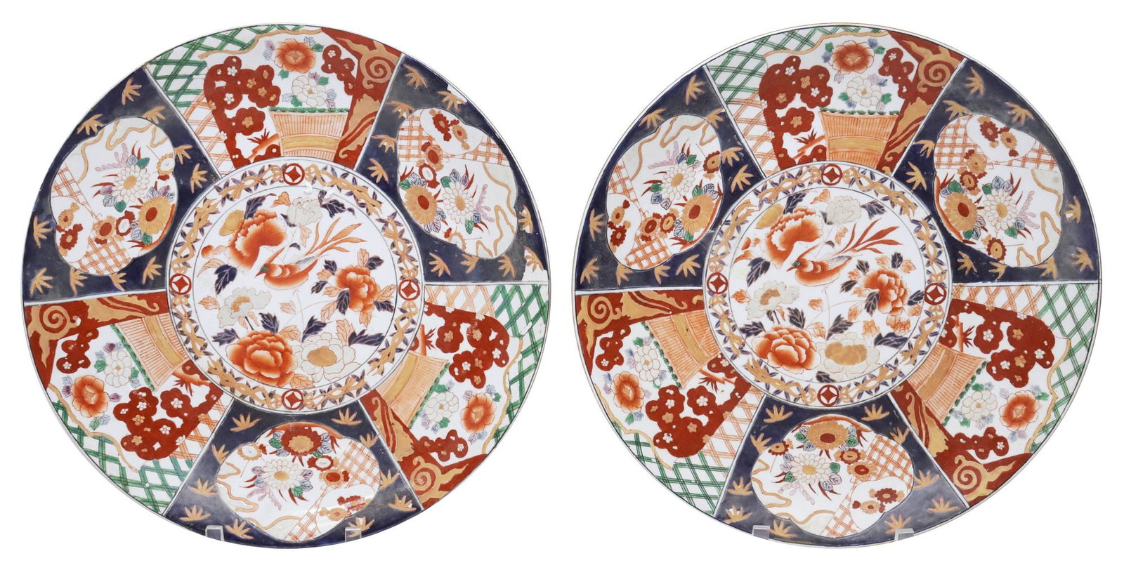 (2) UNITED WILSON IMARI PALETTE PORCELAIN CHARGERS, 16"DIAM (1 of 4)