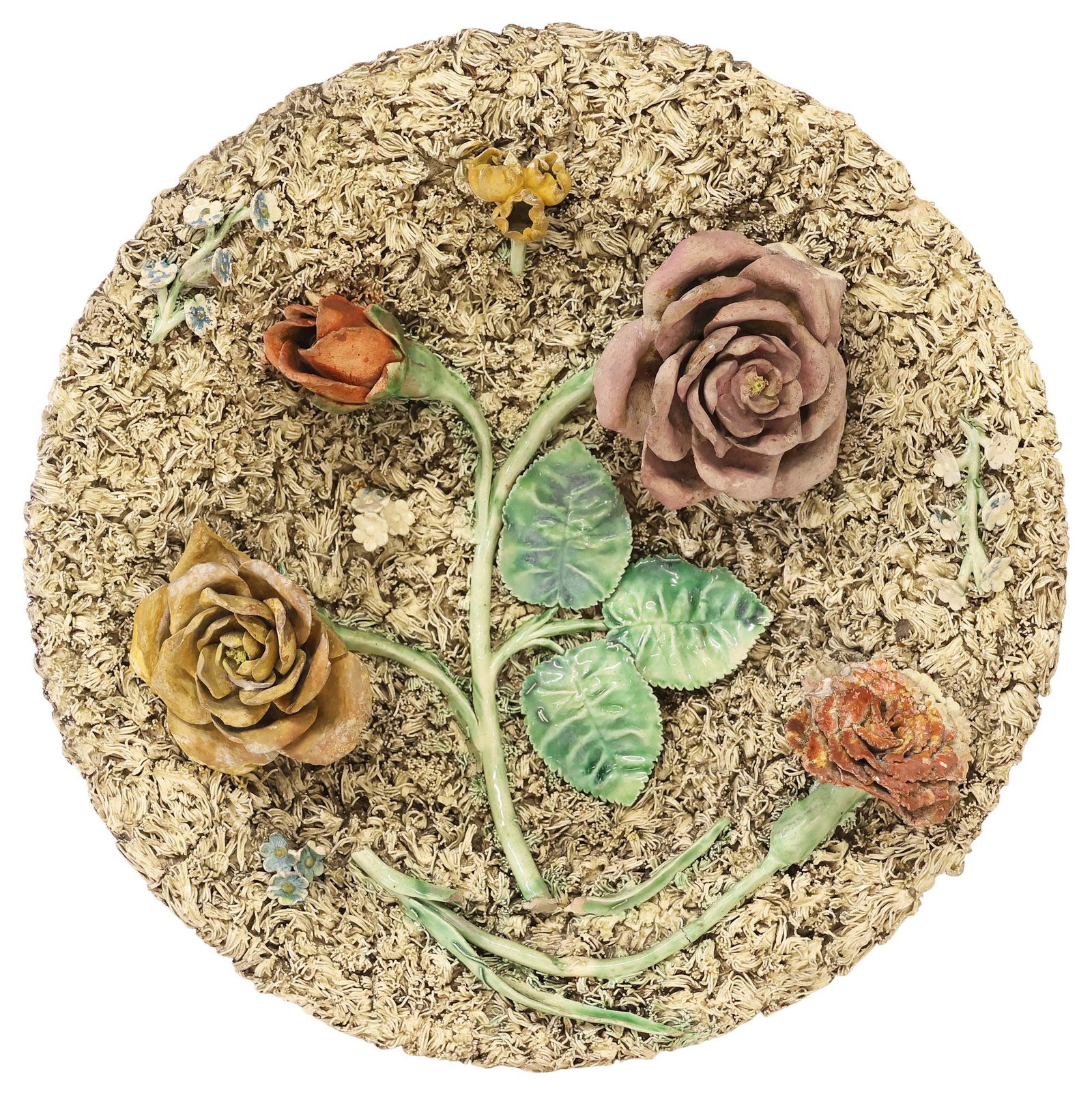 JOSE ALVES CUNHA (D.1901) PORTUGUESE PALISSY WARE FAIENCE PLATE (1 of 3)