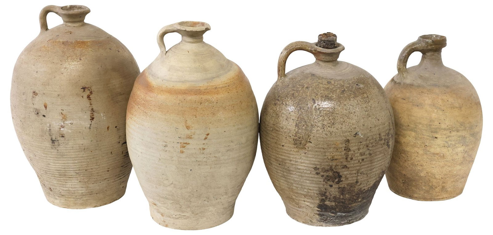 (4) FRENCH PROVINCIAL STONEWARE PITCHERS (1 of 4)