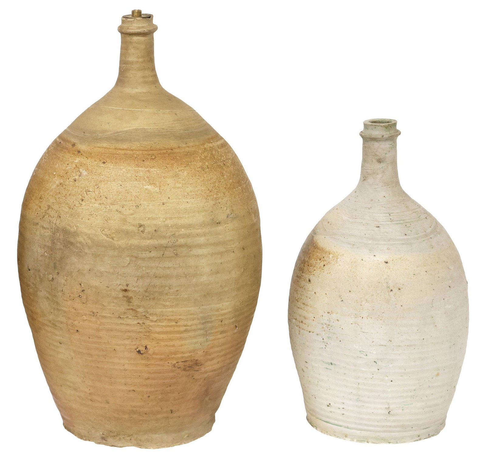 (2) FRENCH PROVINCIAL STONEWARE JUGS (1 of 3)